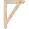 Ekena Millwork Traditional Arts and Crafts Smooth Bracket w/ Offset Brace, Douglas Fir, 5 1/2"W x 24"D x 32"H BKT0604X24X32TRA03SDF - alternate 4
